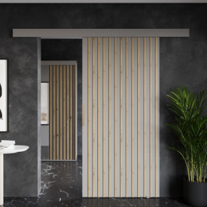 Praktyczne Drzwi przesuwne naścienne z lamelami AROMA