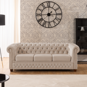 Trzyosobowa Sofa Glamour pikowana Chesterfield FELIX BLINK 3