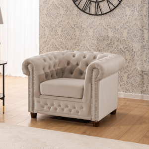 Wygodny Fotel pikowany FELIX BLINK Chesterfield