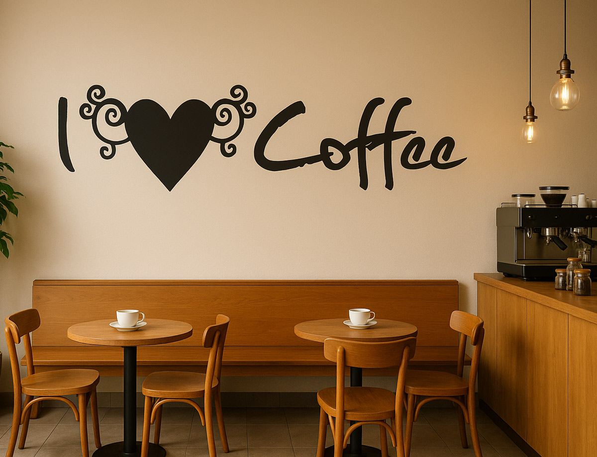 Naklejka do kuchni - I'love coffee
