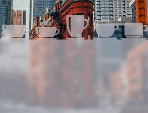 Kubki i Filiżanki - folia na okno o efekcie mrożonego szkła