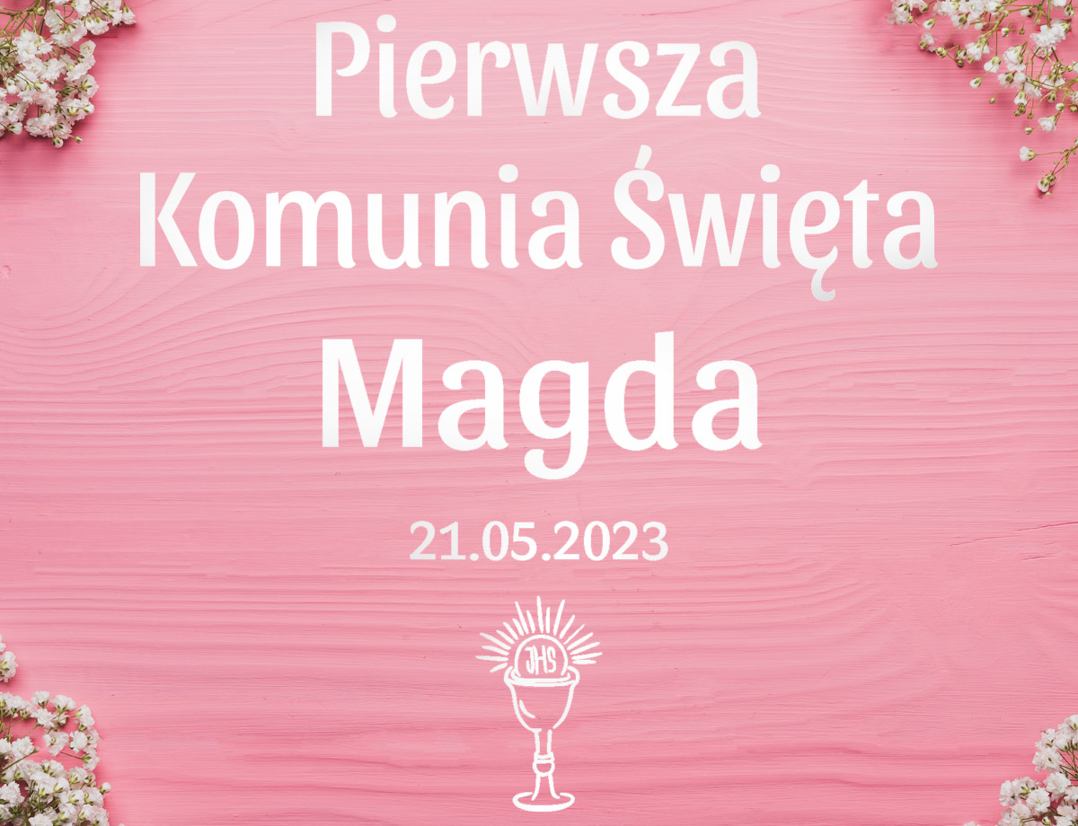 Naklejka na Pierwszą Komunię Świętą