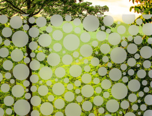 Bąbele - folia na okno o efekcie mrożonego szkła