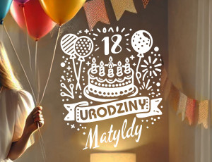 Naklejka na Urodziny z imieniem