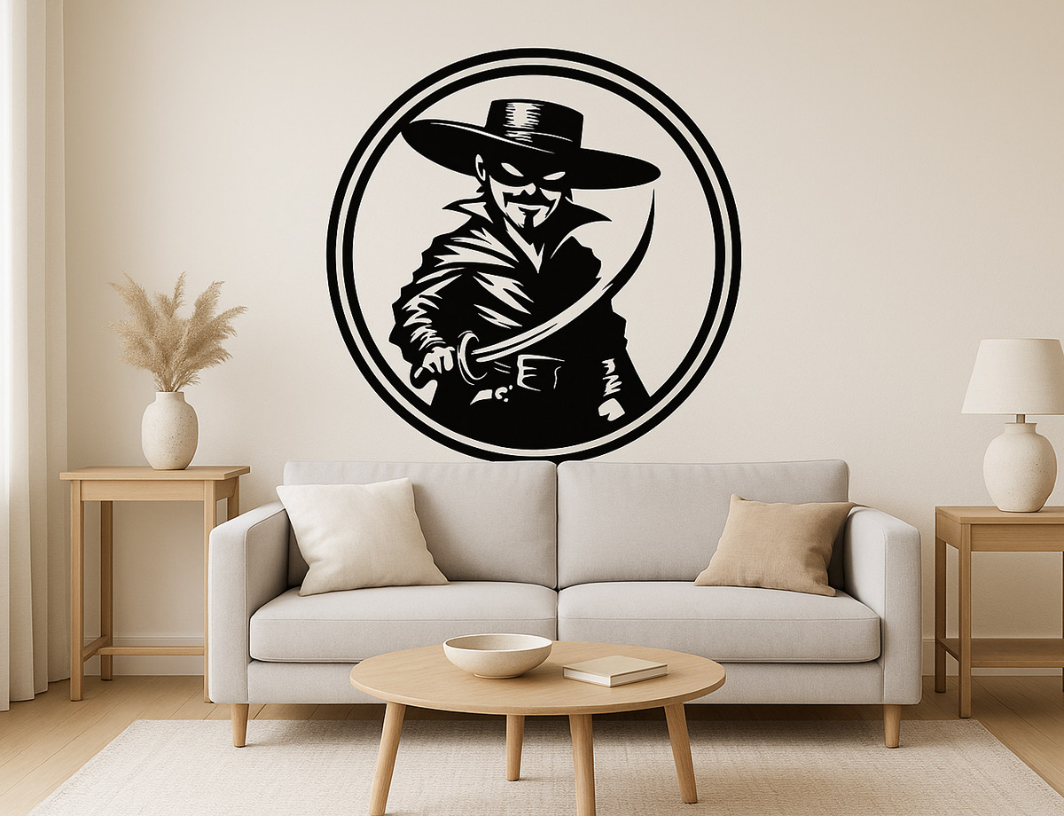 Naklejka Zorro: Wyrazisty symbol!