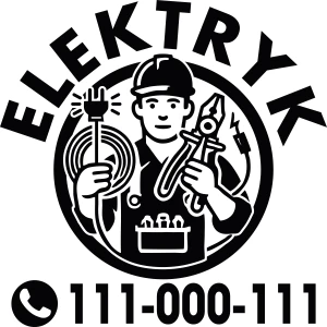 Naklejka Emblemat na Samochód: Elektryk z Twoim Telefonem