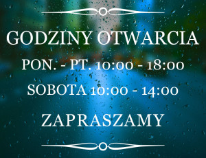 Naklejka na Drzwi z Godzinami Otwarcia dla Firm - Klasyczny Styl