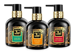 3× Ekskluzywne łagodne mydło w płynie z gliceryną & Aloe vera | MIRAGE NOIR & MANDARINE FLORALE & POPPY MEADOW | 960 ml