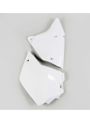 Osłona boczna tylna lewa UFO do Suzuki DRZ 400E (00-) biała