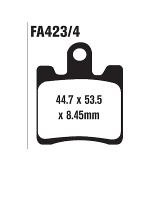 Klocki hamulcowe EBC FA423/4HH 44.7 x 53.5 x 8.45mm NA PRZÓD