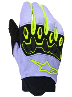 Rękawice cross dziecięce Alpinestars MX Full Bore V2 czarno-fioletowe-fluo