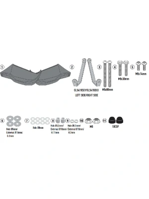 Handbary GIVI Moto Guzzi V100 Mandello 1000 (22-) czarne