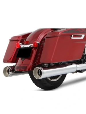 Tłumiki motocyklowe Rinehart Racing 4.5" Duals Harley Davidson Touring 107"/114" (wybrane modele) chromowane z tradycyjnymi końcówkami [z homologacją