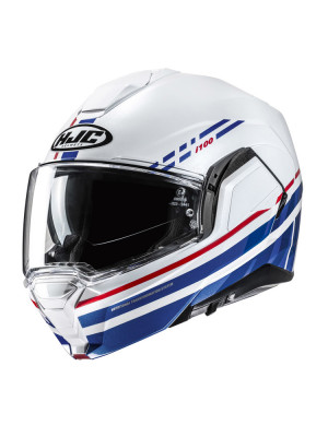 Kask szczękowy HJC I100 Sysma biało-niebieski