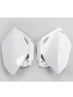 Osłony boczne tylne UFO do Hondy CRF 450R (05-06) białe