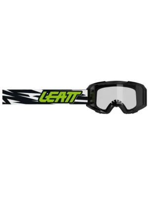 Gogle motocyklowe Leatt Vizion 2.5S z przezroczystą szybką, czarno-białe-fluo