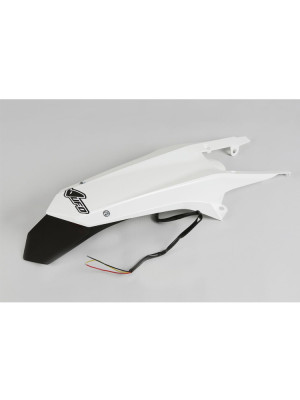 Tylny błotnik enduro z lampką LED UFO do Husqvarna TE/TX 125, TE/TX/FE/ 250, TE 300, FE 350/450/501 (14-16) biały