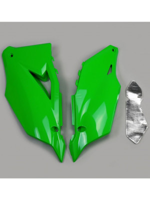 Osłony boczne tylne UFO do Kawasaki KXF 250 (21-), KXF 450 (19-) zielone