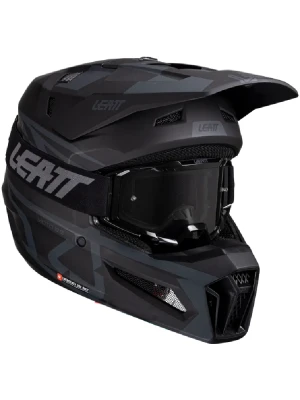 Kask enduro Leatt Moto 3.5 V25 Stealth z goglami czarnymi