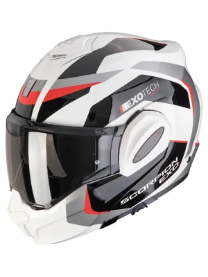 Kask szczękowy Scorpion Exo-Tech Evo Pro Acuti szaro-czarno-czerwony