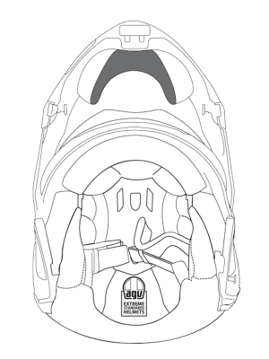 Podbródek AGV do kasku Sportmodular (XL-XXL-XXXL) summer