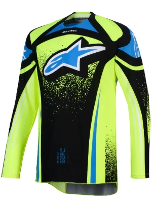 Bluza cross Alpinestars MX Techstar Nomur czarno-niebieska-fluo