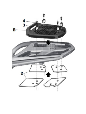 Stelaż pod kufer centralny SHAD Top Master BMW K 1200 GS (07')/ R 1200 RT (08-13)/ K 1600 GT (13-17)