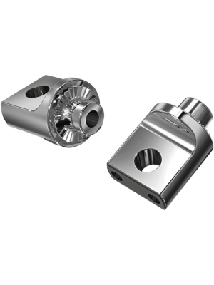 Podesty kierowcy lub pasażera Hex czarne + adaptery 8883 Kuryakyn do Harley Davidson (Wybrane modele)