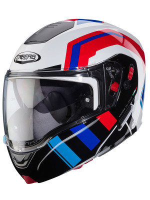 Kask szczękowy Caberg Horus X biało-czerwono-niebieski