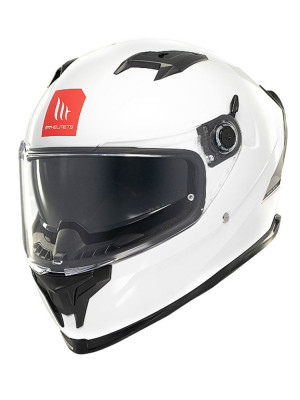 Kask integralny MT Braker SV Solid biały perłowy