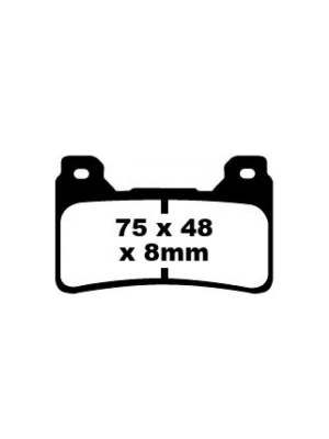 Klocki hamulcowe EBC EPFA390HH 75 x 48 x 8mm NA PRZÓD