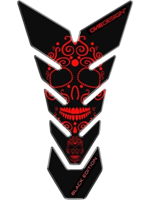 Tankpad Uniwersalny Onedesign Black Edition Red Skull