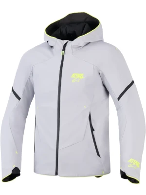 Kurtka motocyklowa tekstylna Alpinestars Aeroshell WP szara-fluo