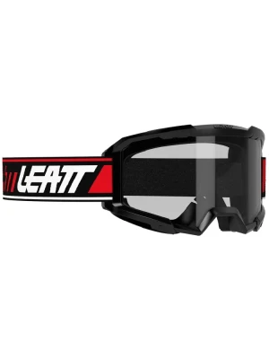 Gogle motocyklowe Leatt Vizion 2.5 z przezroczystą szybką, czarno-biało-czerwone