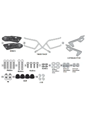 Stelaż pod sakwy motocyklowe Kappa Remove-X Benelli Leoncino 800 (22-)