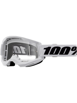 Gogle motocyklowe 100% Strata 2 Everest z przezroczystą szybką czarno-białe
