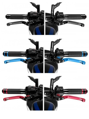 Zestaw regulowanych klamek standardowych z zawiasem PUIG do Suzuki SV650X (18-21)