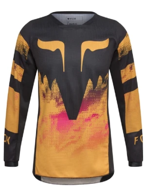 Bluza enduro dziecięca Fox 180 Kairos czarno-pomarańczowa