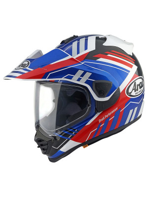 Kask adventure Arai Tour-X5 Trail biało-czerwono-niebieski