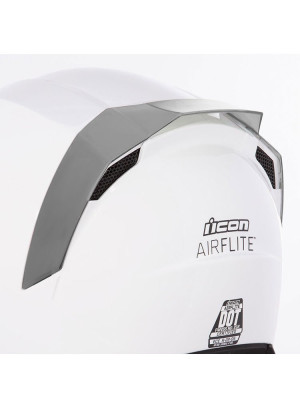 Tylny spoiler do kasku Icon Airflite lustrzany srebrny