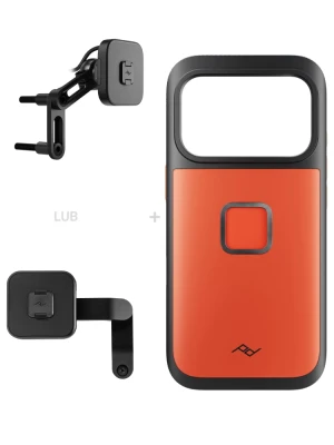 Zestaw na motocykl: etui Peak Design Mobile Gnar Case do smartfona Iphone 17 Pro z mocowaniem motocykla