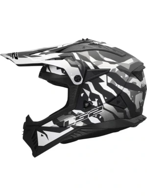 Kask enduro LS2 MX708 Fast II Grotesk czarno-szary