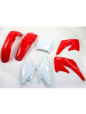 Komplet plastików UFO do Hondy CRF 450R (02-03) czerwono-biały