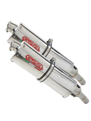 Podwójny tłumik (pionowy) G.P.R Trioval [Slip-On, Stainless Steel] - Honda VFR 800 V-Tec [02-13]