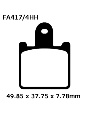 Klocki hamulcowe EBC EPFA417/4HH 49.85 x 37.75 x 7.78mm NA PRZÓD