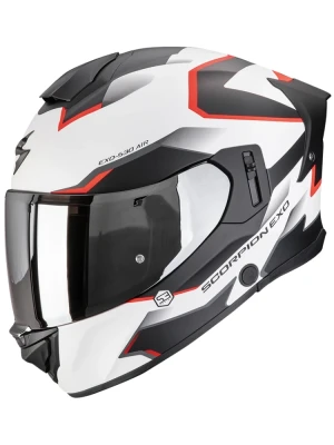 Kask integralny Scorpion EXO-530 AIR Clip biało-czarno-czerwony matowy