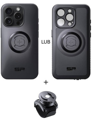 Zestaw: etui na telefon iPhone 15 Pro + uchwyt na rzep SPC+ SP Connect