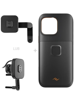 Zestaw na motocykl: etui Peak Design Mobile Gnar do smartfona Iphone 16 Pro Max + mocowanie motocykla