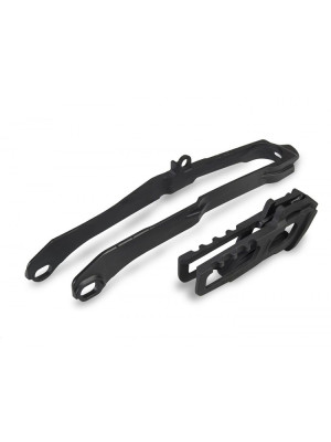 Komplet ślizg+prowadnica łańcucha UFO do Hondy CRF 450R/RX (21) czarny