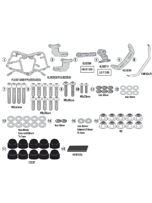 Stelaż kufrów bocznych asymetrycznych K'Voyager Monokey Cam-Side Kappa KL One-Fit BMW F 900 GS (24-) [mocowany do stelaża centralnego]